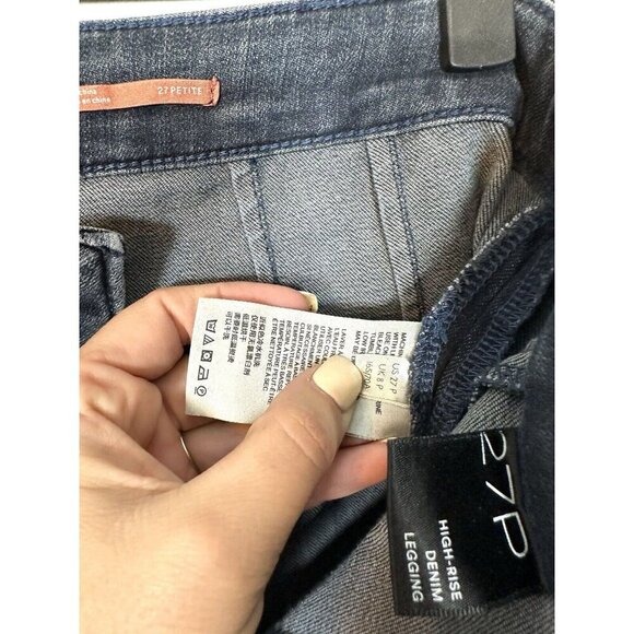 Anthropologie Pilcro High-Rise Denim Legging Women's Sz 27 p Dark Wash Petite - Picture 11 of 14